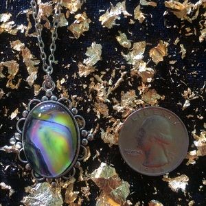 Green Acrylic Pour Necklace